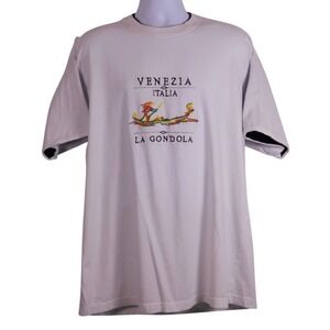 Vintage Venezia Italia‎ La Gondola 80s Tee Shirt XXL T-Shirt 100% Cotton C147
